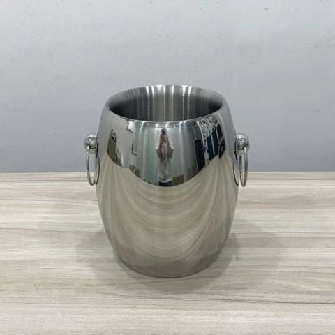 Xô Đá Inox 2 Lớp Tròn
