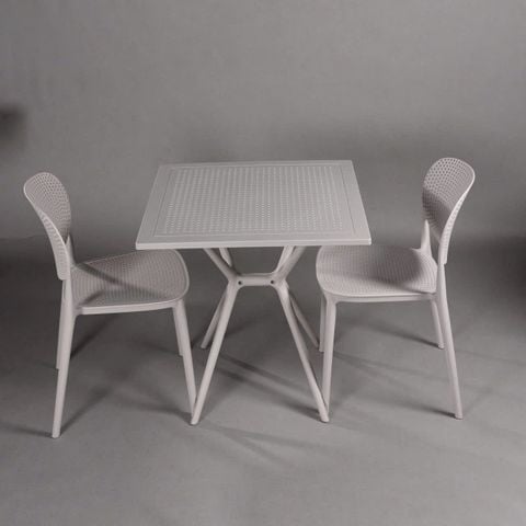 Bộ Bàn Ghế Nhựa Đúc Ngoài Trời HV3002