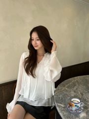 Lisa Shirt - Sơmi tơ tay bồng