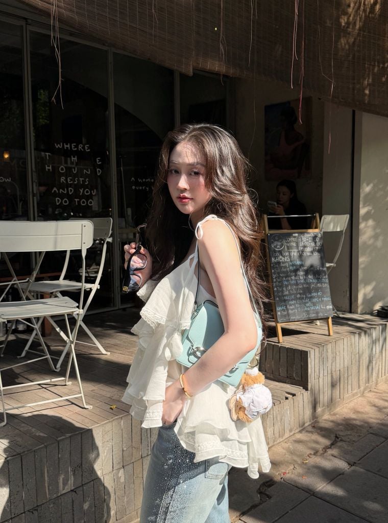 Mie Cami - Áo 2 dây tơ phối ren