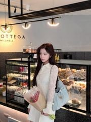Bella Shirt - Sơmi ren hoa cổ đức phối lụa