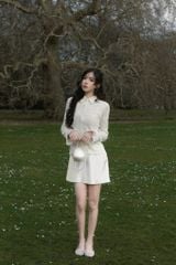 Bella Shirt - Sơmi ren hoa cổ đức phối lụa