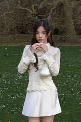 Bella Shirt - Sơmi ren hoa cổ đức phối lụa
