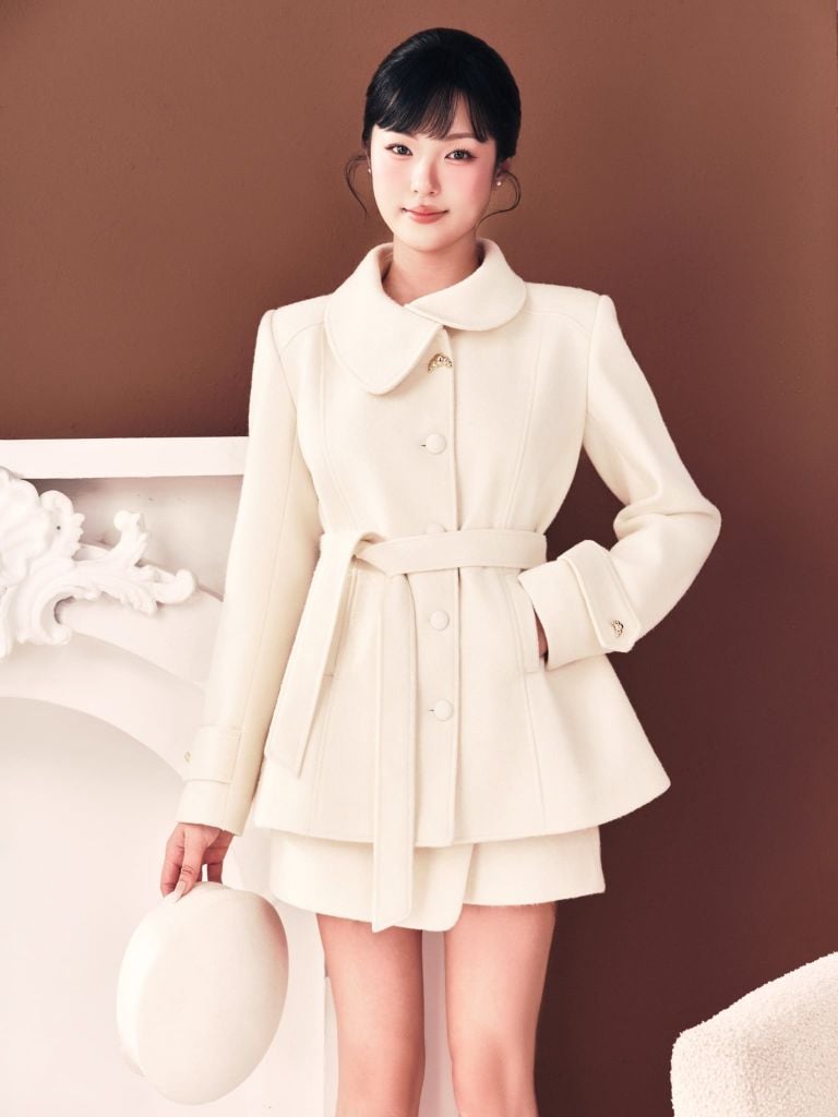 Blanc Coat -  Áo khoác kèm đai