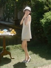 Ceri Dress - Váy đính kim sa phối voan