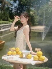 Ceri Dress - Váy đính kim sa phối voan