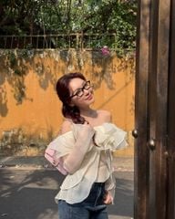 Magnolia Top - Áo trễ vai bèo nhún