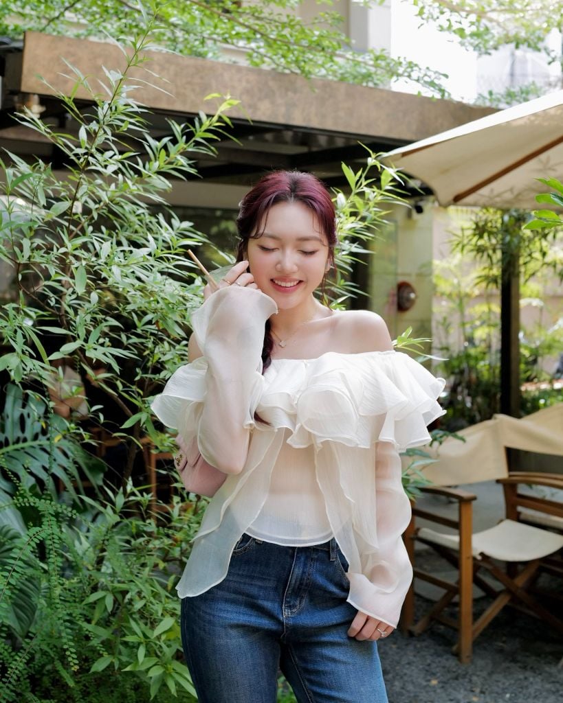 Magnolia Top - Áo trễ vai bèo nhún