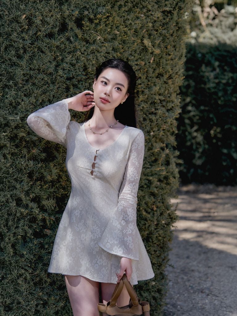 Fiona Dress - Váy ren hoa