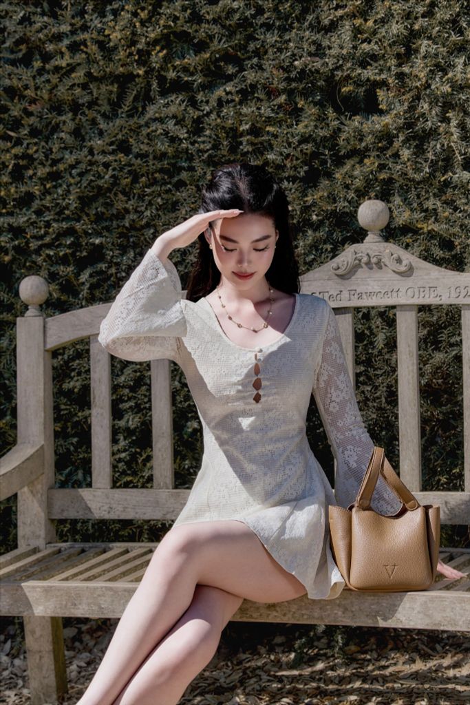 Fiona Dress - Váy ren hoa