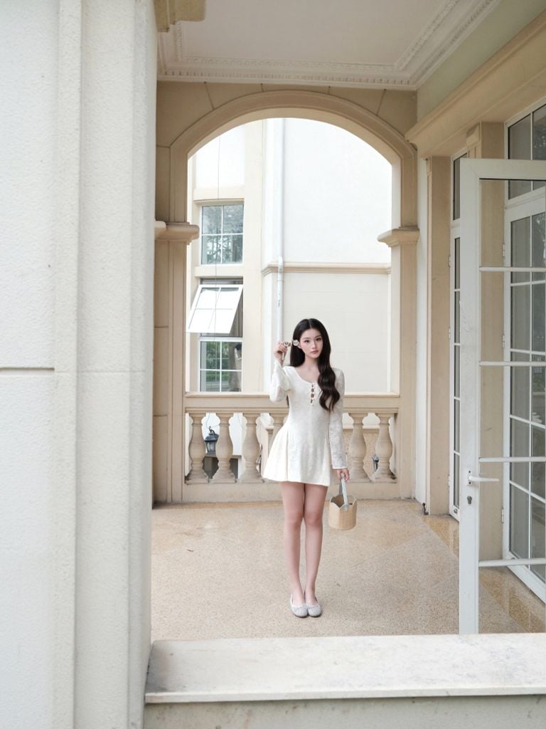 Fiona Dress - Váy ren hoa