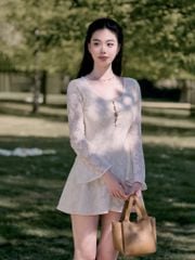 Fiona Dress - Váy ren hoa