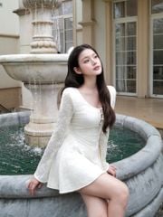 Fiona Dress - Váy ren hoa