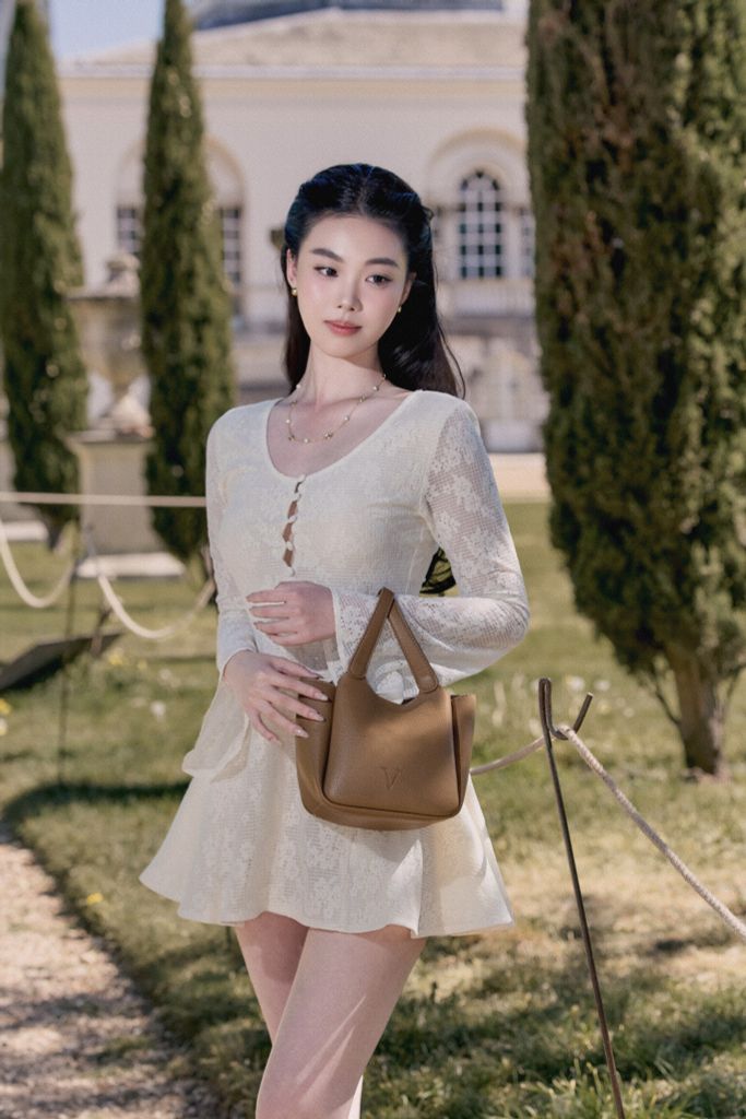 Fiona Dress - Váy ren hoa