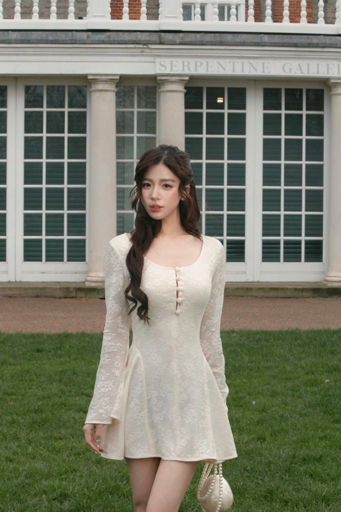 Fiona Dress - Váy ren hoa