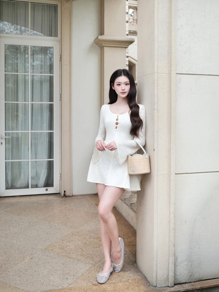 Fiona Dress - Váy ren hoa