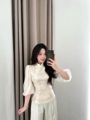 Hải Đường - Áo gấm chiết eo tay bồng