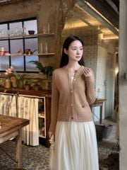 Elly Cardigan - Áo cardigan dáng đính khuy kim loại