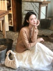 Elly Cardigan - Áo cardigan dáng đính khuy kim loại