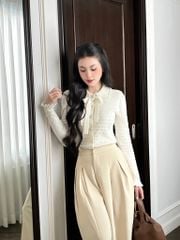 Velvet Top - Áo len cổ bèo