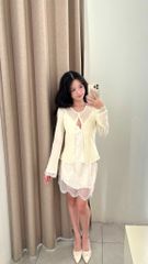 Cecilia Skirt - Chân váy lụa phối ren
