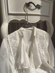 Lala Shirt - Áo tơ đũi phối ren