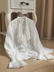Lala Shirt - Áo tơ đũi phối ren
