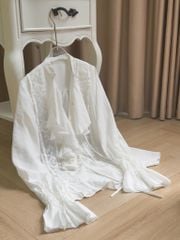 Lala Shirt - Áo tơ đũi phối ren