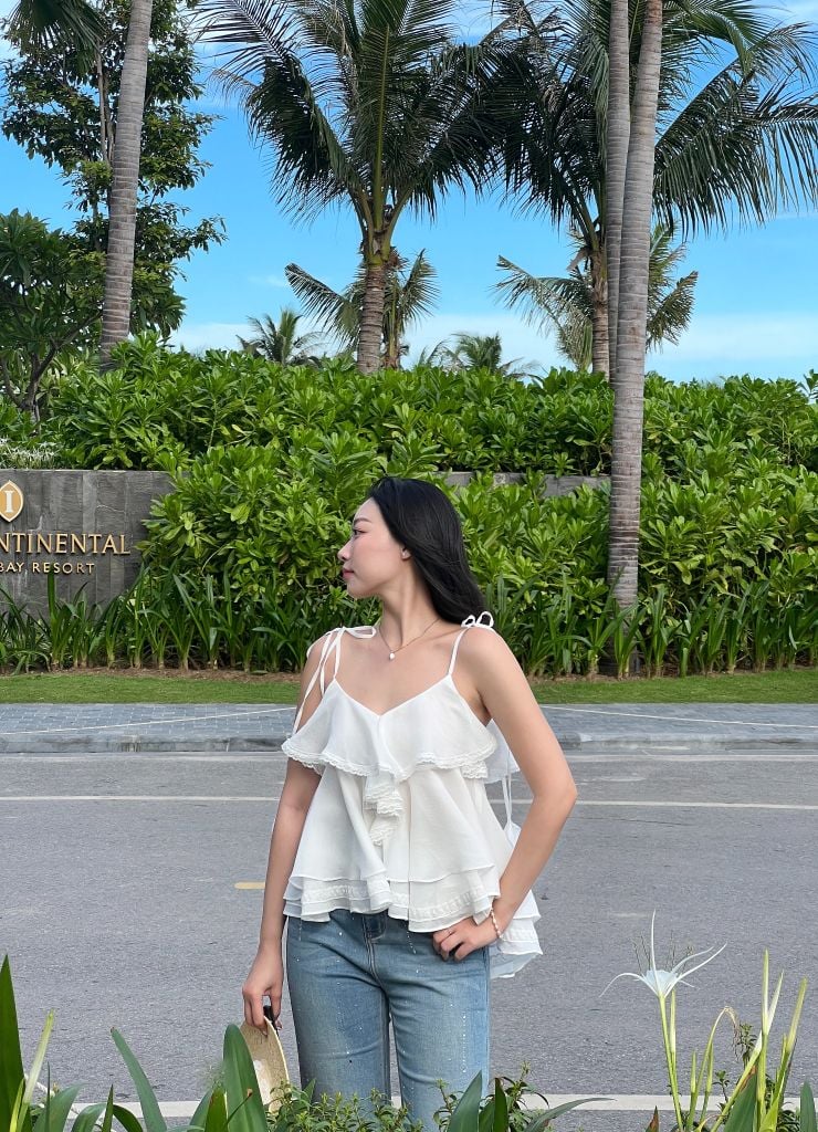 Mie Cami - Áo 2 dây tơ phối ren