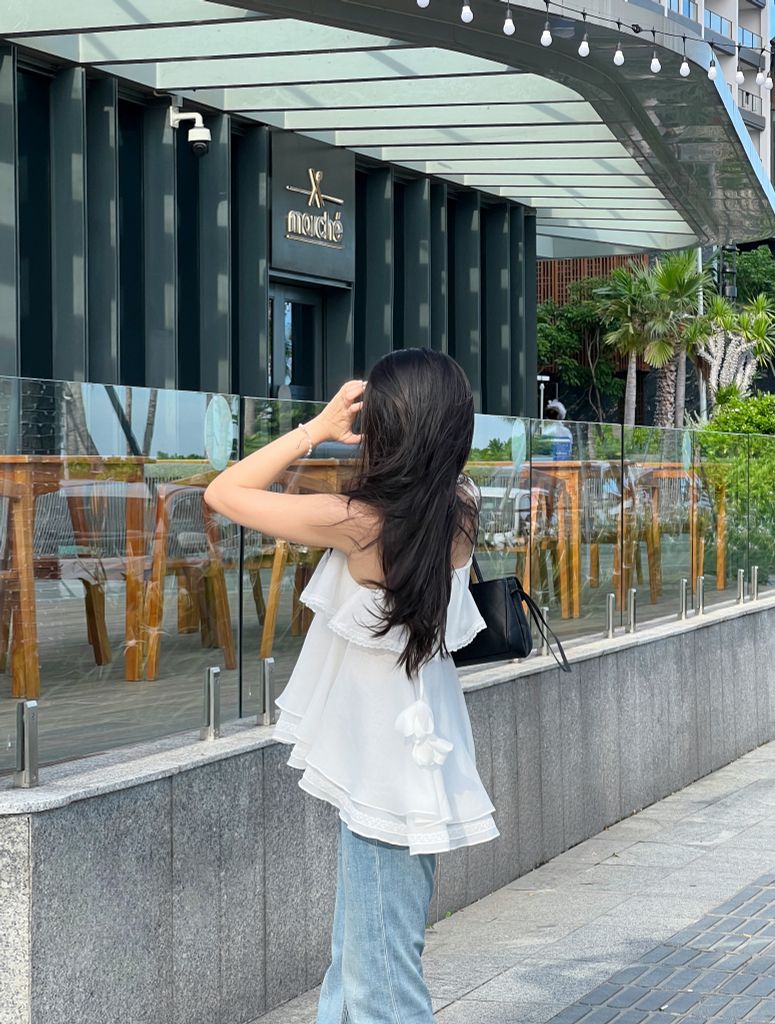Mie Cami - Áo 2 dây tơ phối ren