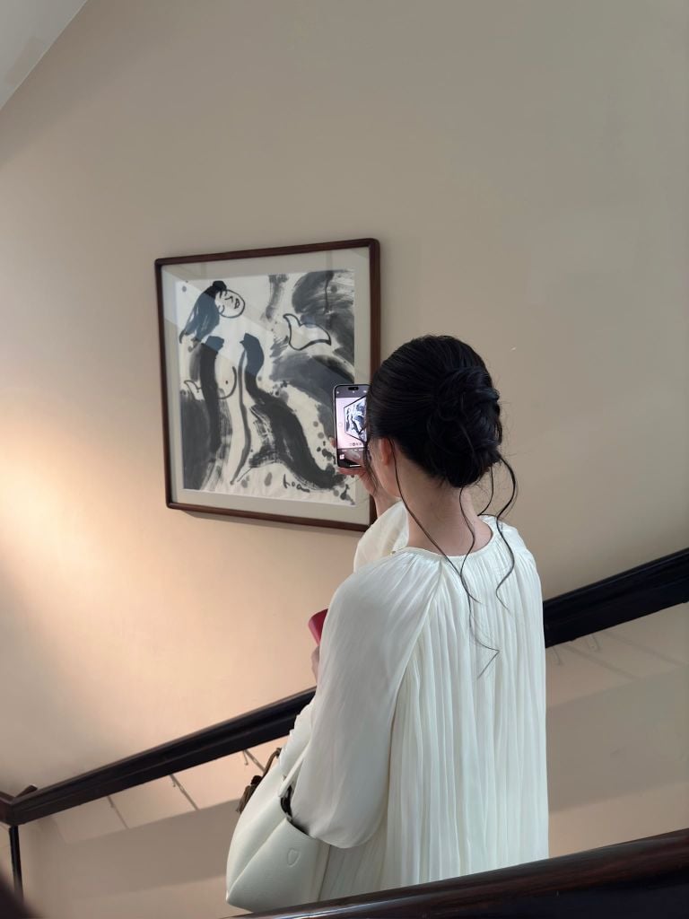 Tịnh Yên - Áo tơ xếp ly phối gấm