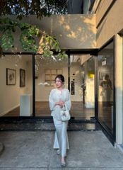 Tịnh Yên - Áo tơ xếp ly phối gấm