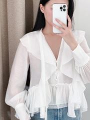 Irene Shirt - Sơmi chiffon tay bồng