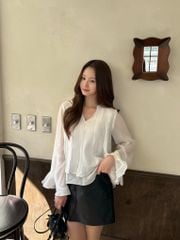 Lisa Shirt - Sơmi tơ tay bồng