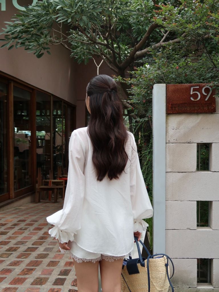 Nabi Shirt - Sơmi tơ tay hoa