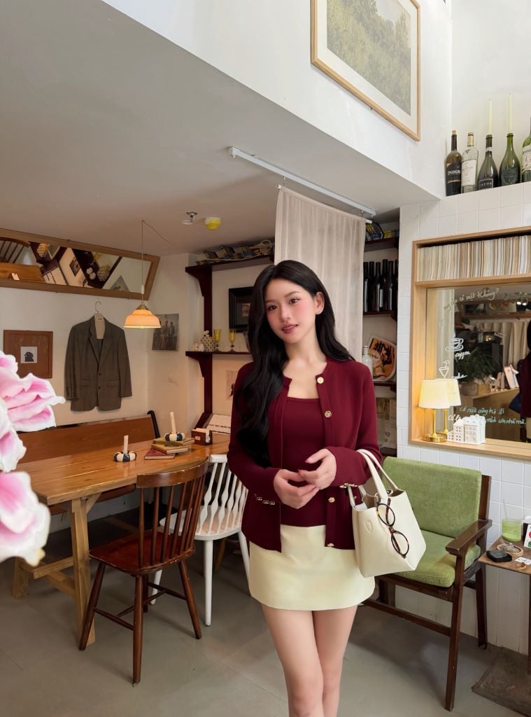 Elly Cardigan - Áo cardigan dáng đính khuy kim loại