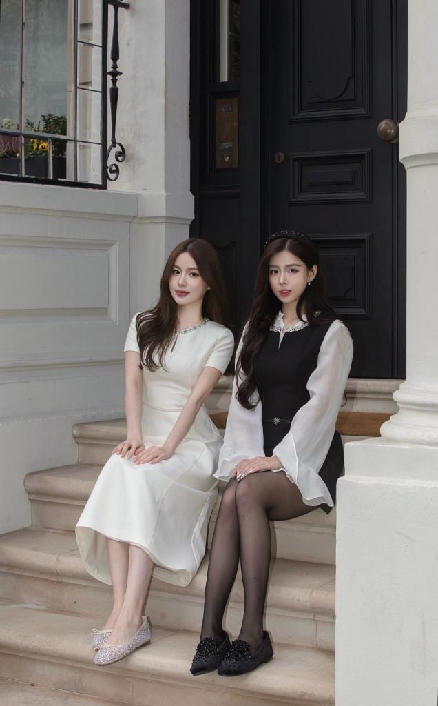 Valentina Dress - Đầm midi ngắn tay cổ đá chiết eo