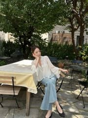 Alice Shirt - Sơmi chiffon cổ V ren