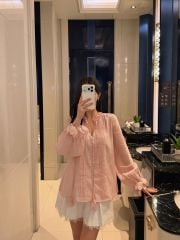 Nabi Shirt - Sơmi tơ tay hoa
