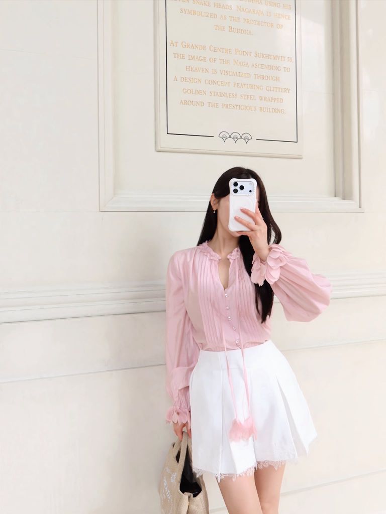 Nabi Shirt - Sơmi tơ tay hoa