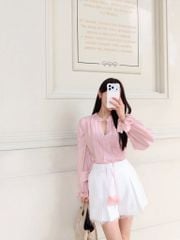 Nabi Shirt - Sơmi tơ tay hoa