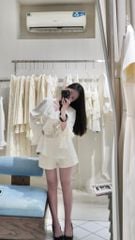 Naomi Shirt - Áo chiffon cổ V bèo