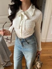 Velvet Top - Áo len cổ bèo