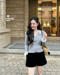 Luna Top -  Áo len cổ V