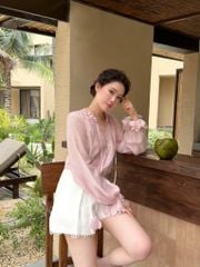 Umi Short - Quần short xếp ly chân ren