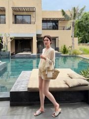 Alice Shirt - Sơmi chiffon cổ V ren