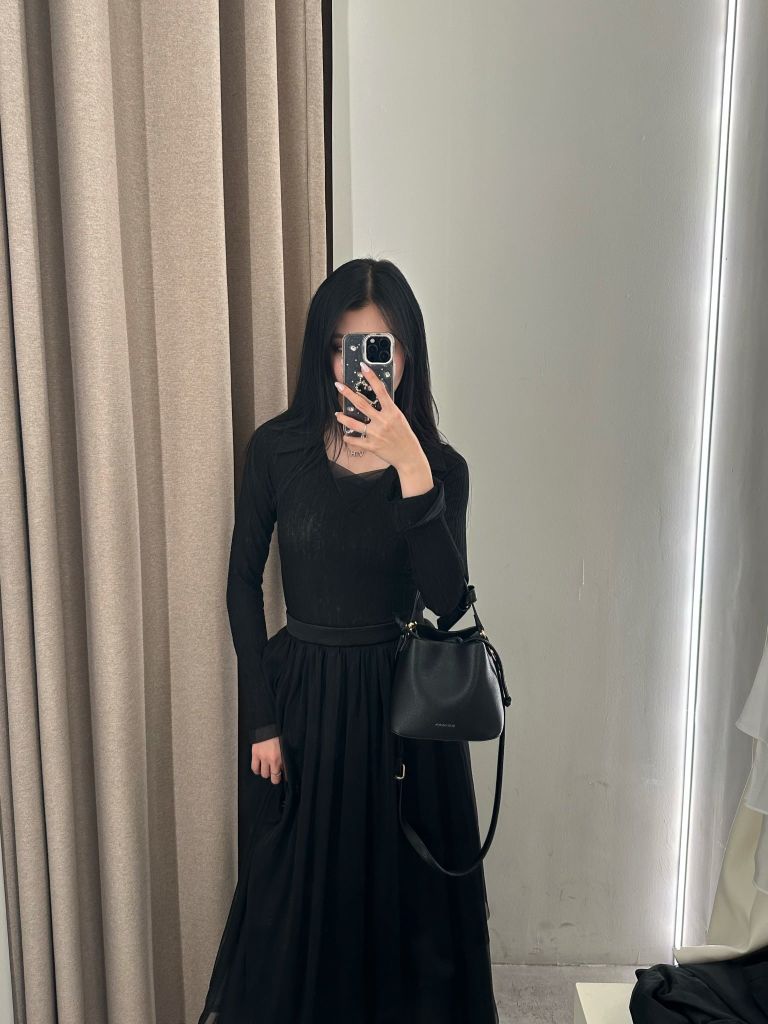 Jenni Top - Áo thun gân dài tay cổ bẻ