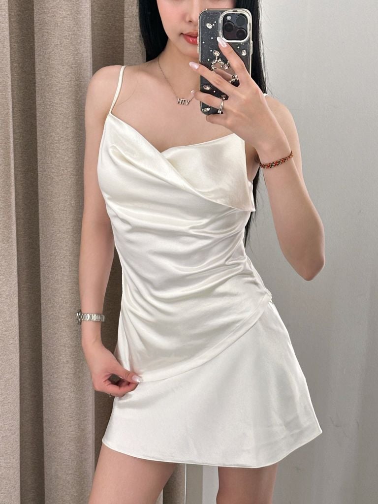 Celeste Cami - Áo 2 dây lụa cổ đổ