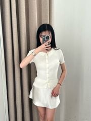 Amelie Top - Áo dệt kim cổ bèo nhún