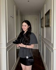 Suzy Cape - Áo dạ tay choàng đính nơ